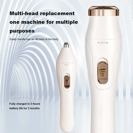 Multifunction USB Painless Electric Shaver Portable Body Epilator 3 in 1 Lady Facial Hair Remover for Women